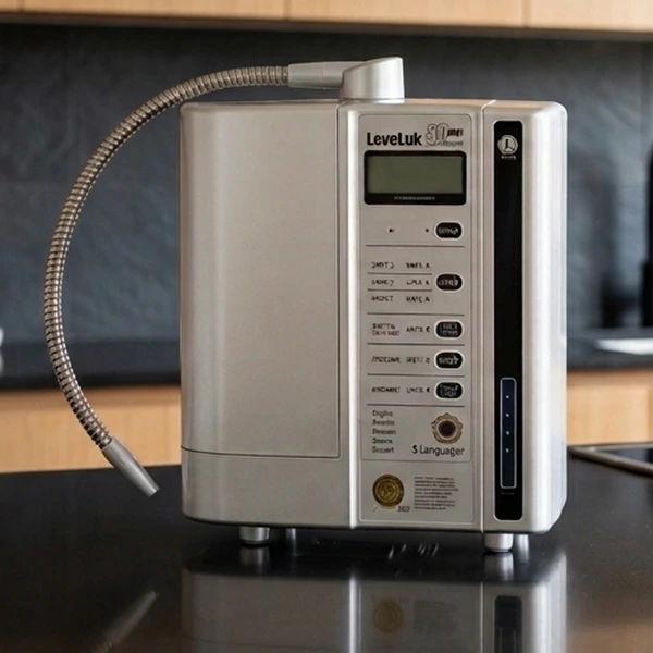 Kangen Leveluk SD501 Platinum water ionizer machine with sleek modern housing